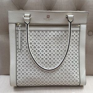 Kate Spade Ivory Cutout Slim Medium Shoulder Bag